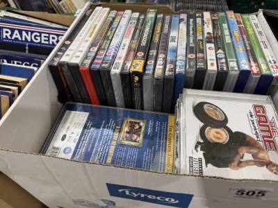 BOX OF DVDS