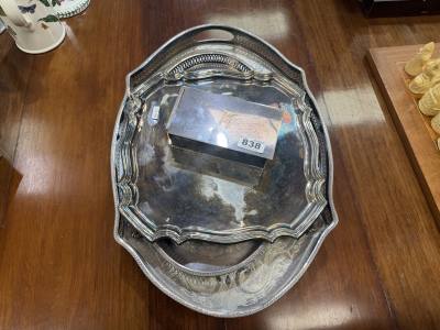 LOT OF ROYAL IRISH RIFLES PLATED TRAYS