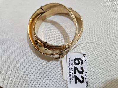 2 ROLLED GOLD BANGLES