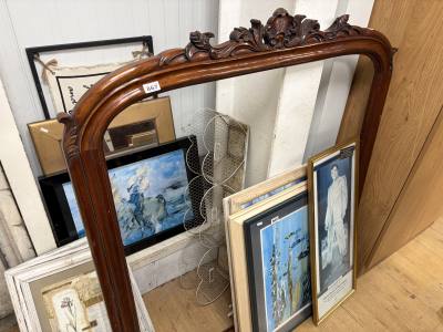 MAHOGANY OVERMANTLE MIRROR FRAME