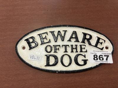 BEWARE OF THE DOG SIGN