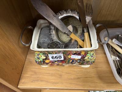 BOX OF PLATEWARE + ODDS