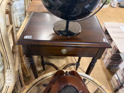 MAHOGANY DRAWER SIDE TABLE
