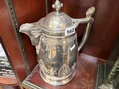ANTIQUE SILVER PLATE COFFEE POT