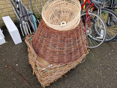 WICKER LOG BASKET + OTHERS