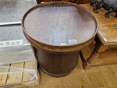 BARREL STYLE SIDE TABLE