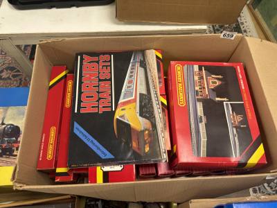 BOX OF HORNBY DUBLO MODEL TRAINS