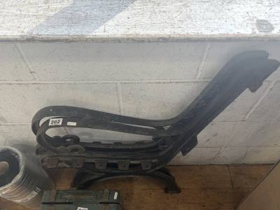 PAIR OF CAST SEAT ENDS