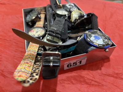 BOX OF WATCHES