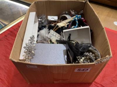 BOX OF COSTUME JEWELLERY