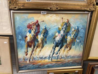 SIGNED HORSE RACING OIL