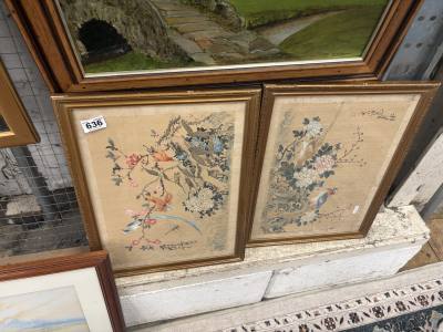 2 X CHINESE PAINTINGS ON SILK