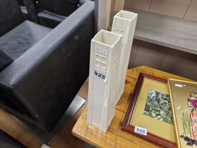 2 X BELLEEK VASES