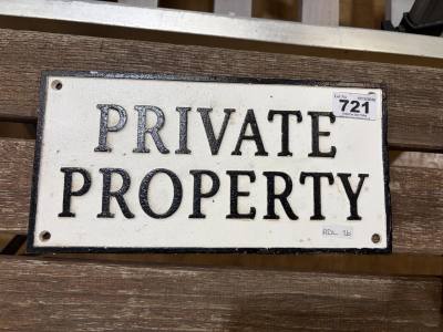 PRIVATE PROPERTY SIGN