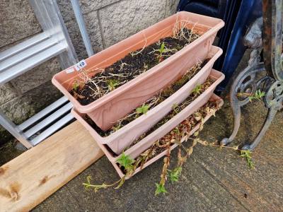 4 X LONG FLOWER POTS