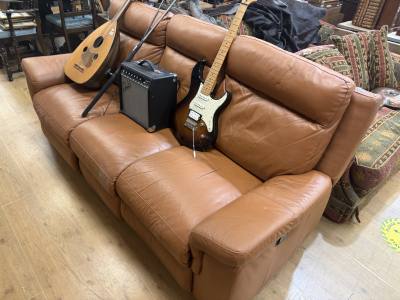 LEATHER RECLINING COUCH
