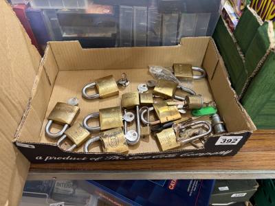 BOX OF LOCKS + KEYS