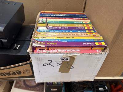 BOX OF CAR BOOKS
