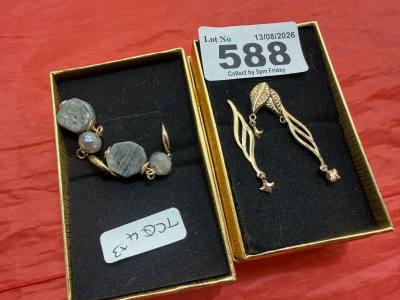 9CT + SILVER EARRINGS