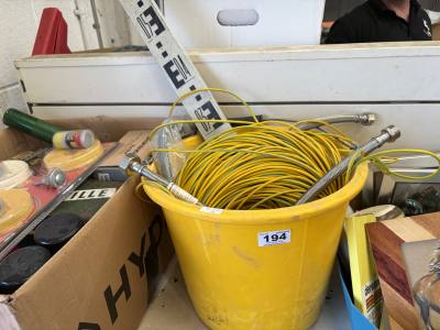 BUCKET OF TOOLS + RIVER GAUGE