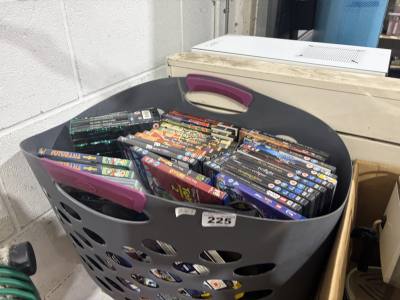 BASKET OF DVDS