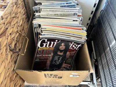 BOX OF GUITAR MAGAZINES
