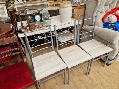 LAMINATE TABLE + 4 X CHAIRS