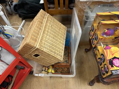 BOX LOT + PICNIC HAMPER