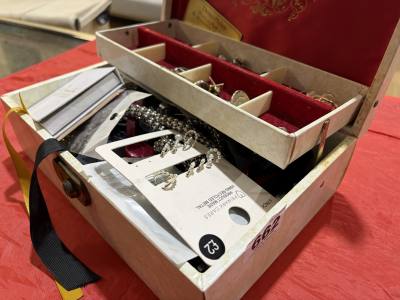 BOX OF DRESS JEWELLERY