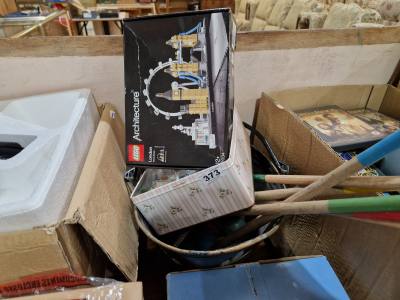 WOODEN CROQUET SET + BUCKET + LEGO