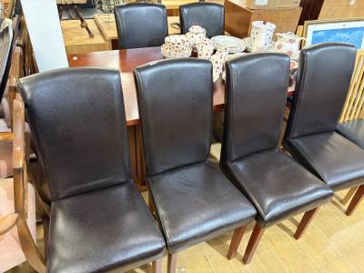 ROSEWOOD TABLE + 6 X CHAIRS