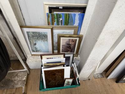 QUANTITY OF PRINTS, OILS + PLAQUES