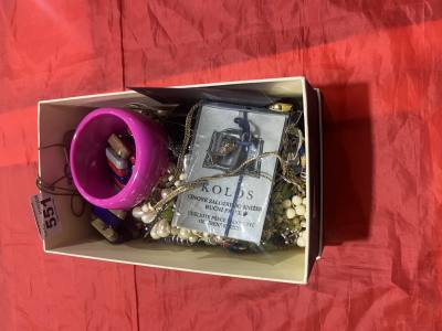 BOX OF DRESS JEWELLERY