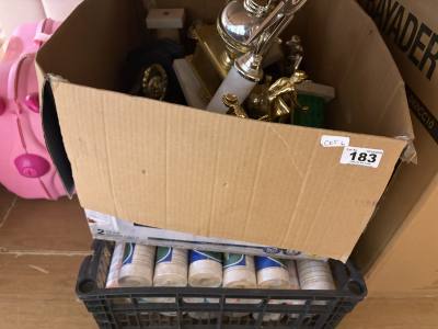 BOX OF WALLPAPER + TROPHIES