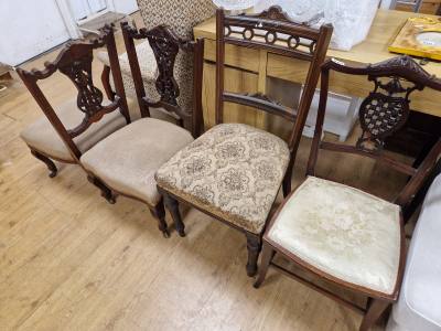 4 X EDWARDIAN CHAIRS