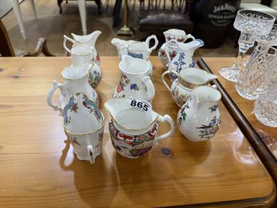 12 X ROYAL WORCESTER JUGS