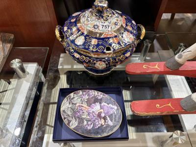 MASON'S SOUP TUREEN + WORCESTER PLATE