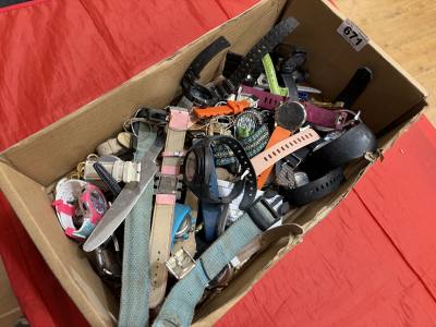 BOX OF WATCHES