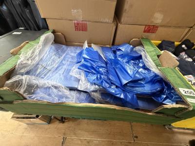 BOX OF BLUE BAGS