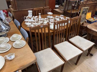 MID-CENTURY TABLE + 4 X CHAIRS