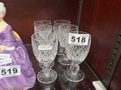 6 X WATERFORD CRYSTAL GLASSES