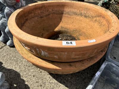 2 TERRACOTTA PLANTERS