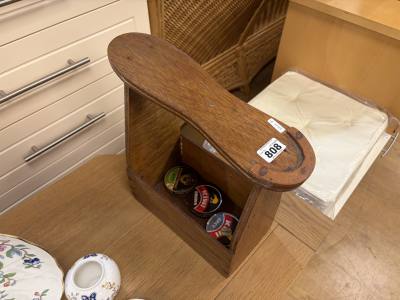 WOODEN SHOE WORK STAND + POLISH