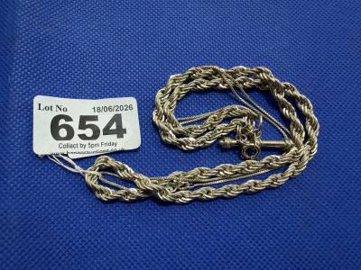 2 X SILVER NECKLACES