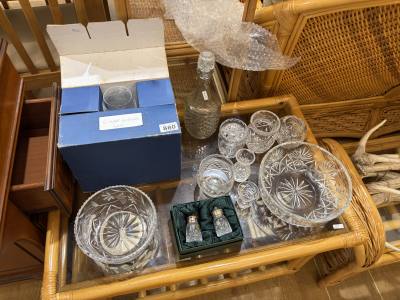 LOT OF CRYSTAL + TYRONE CRUET