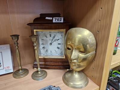 CLOCK + 3 X BRASS PIECES