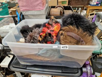 BOX OF FUR SCARVES
