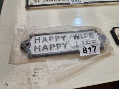 HAPPY WIFE SIGN