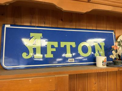 ENAMEL AFTON SIGN