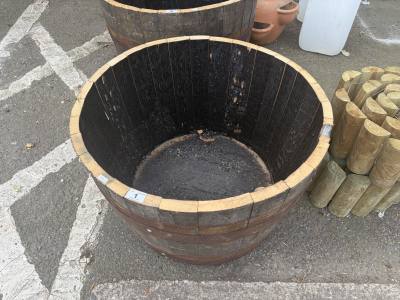 HALF BARREL PLANTER